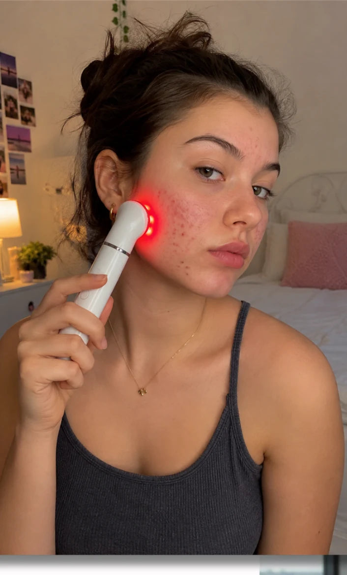 A member using a light wand at home